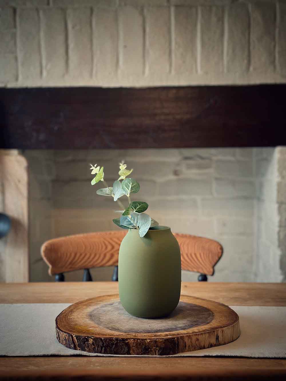 green vase, olive green, minimal vase, minimalist vase