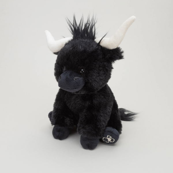 Black highland cow toy